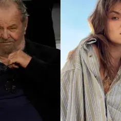 Jack Nicholson z okularami i młoda kobieta. Czy to jego dzieci?