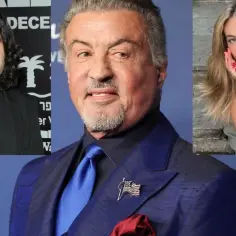 Sylvester Stallone z synem i córką.