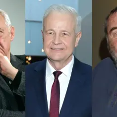 Trzech wybitnych polskich aktorów po 70 tce: Jerzy Stuhr, Daniel Olbrychski i Jerzy Trela.
