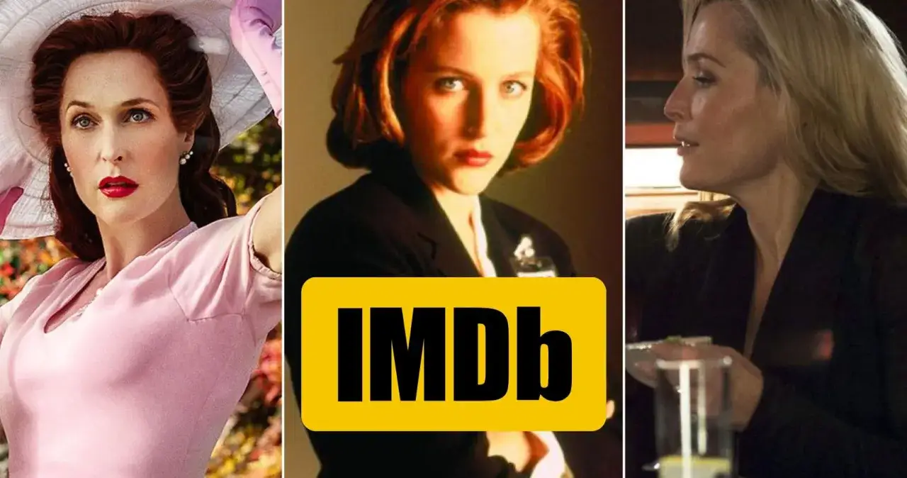 Gillian Anderson w różnych rolach filmowych i serialowych. Od klasycznej agentki Scully po elegancką damę.