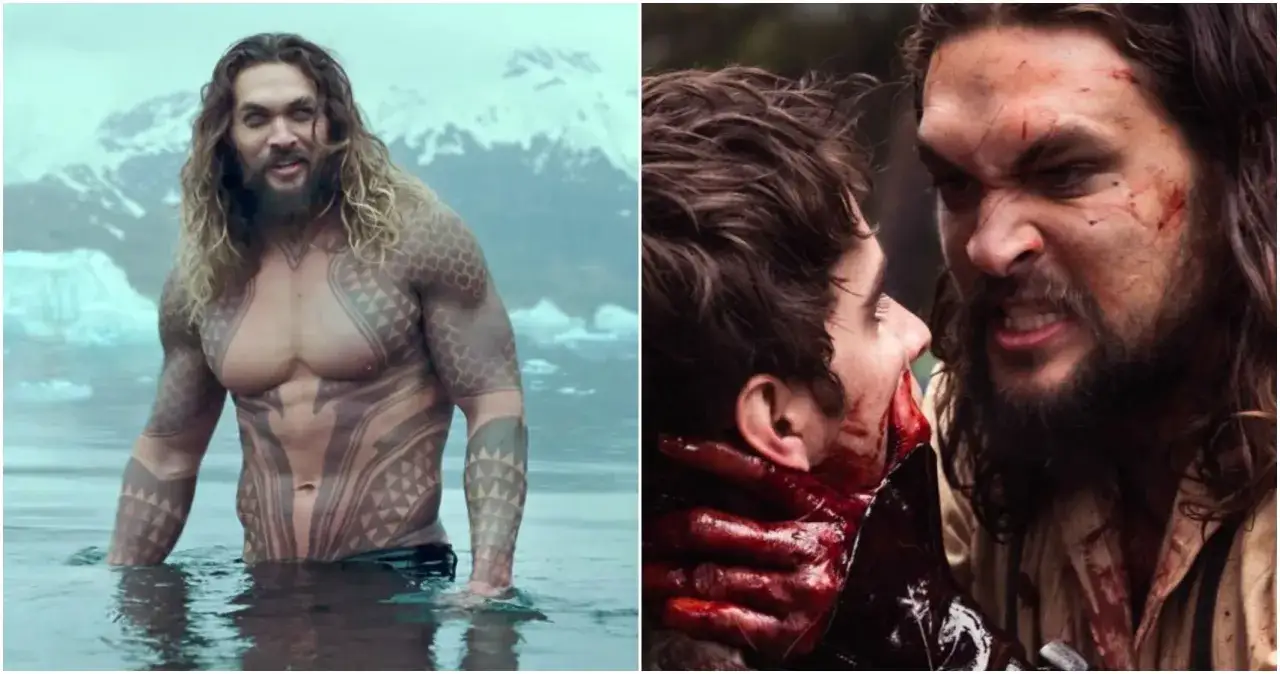 Jason Momoa w roli Aquamana i w brutalnej scenie. Jego filmy, seriale i programy to mocne wrażenia.