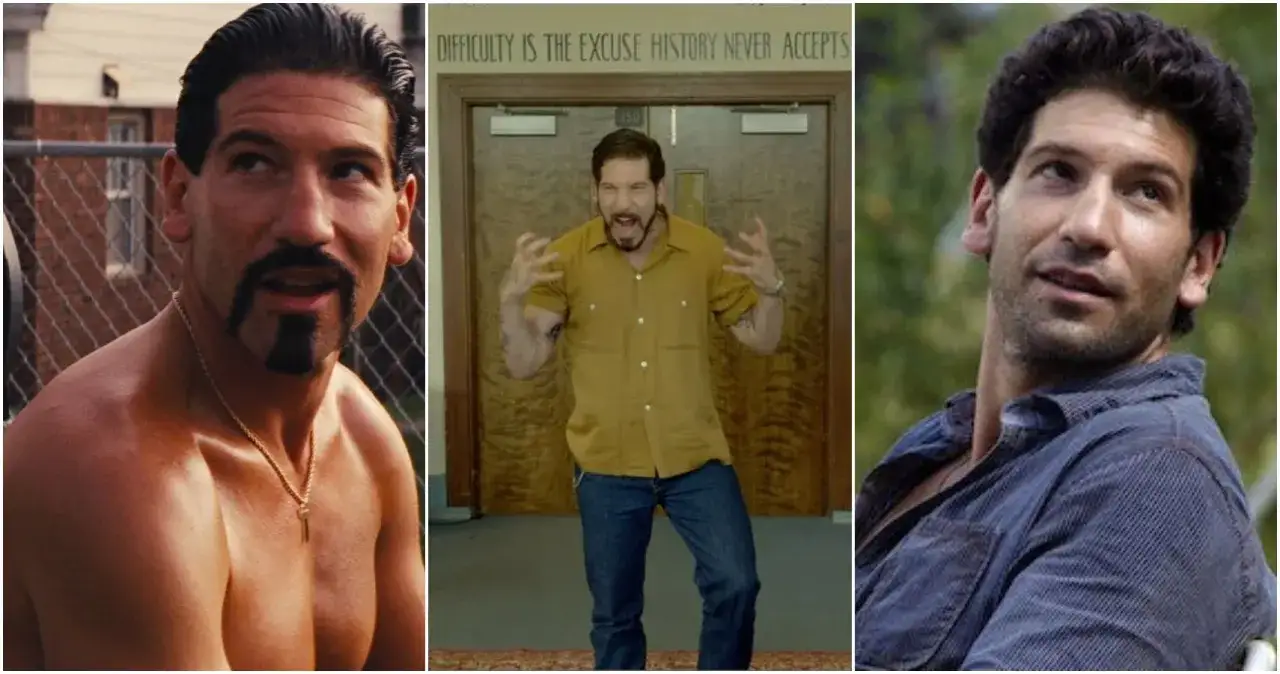 Jon Bernthal w rolach z filmów i seriali. W środku, w żółtej koszuli, krzyczy.